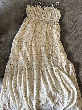 Mary & Mo Floral Maxi Dress in Cream Size XL